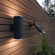 USB Chargeable Solar Outdoor Wall Light Up Down Anthracite