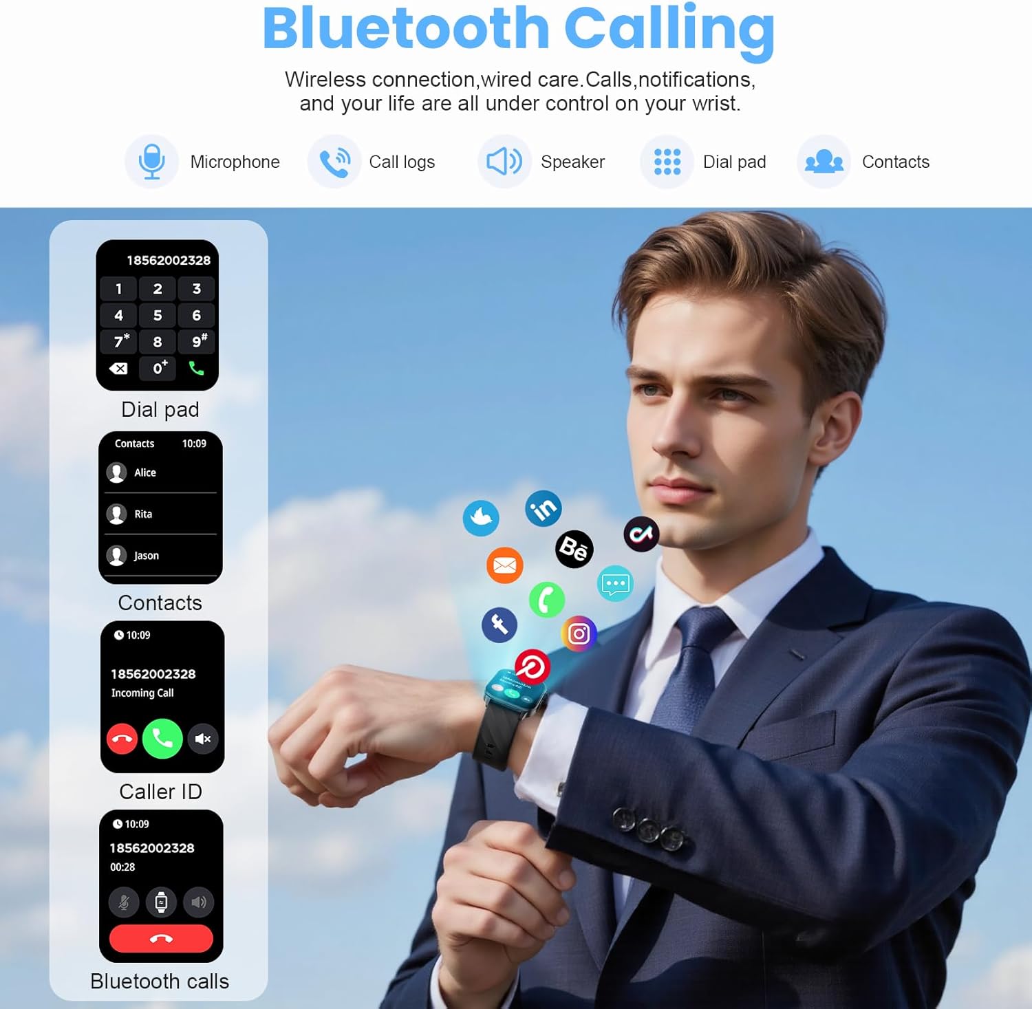 GPS Smart Watch 2.01 HD Calls 110 Sport Modes