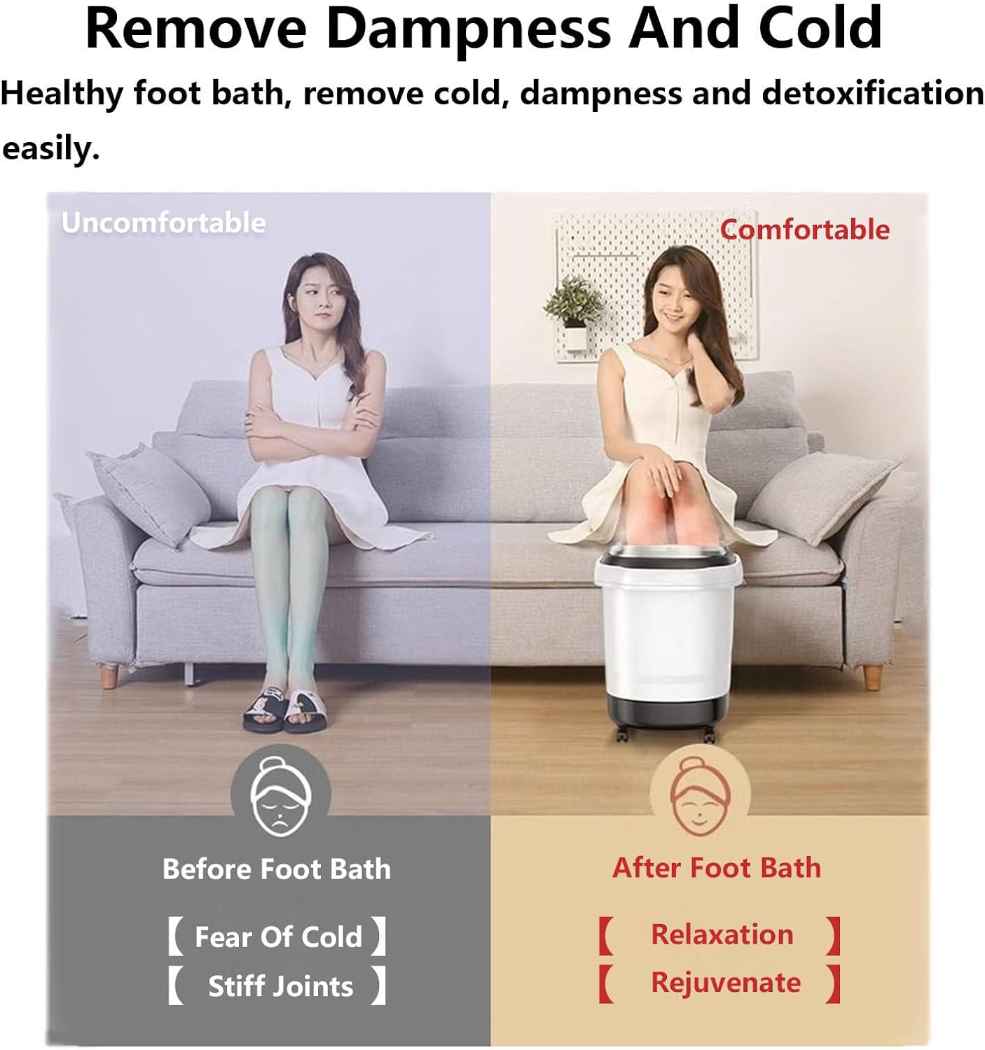 Electric Foot Spa Bath Massager Heated Kneading Soak Machine