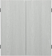 Grey Dartboard Cabinet Wood Lockable Scoreboards Compact Case