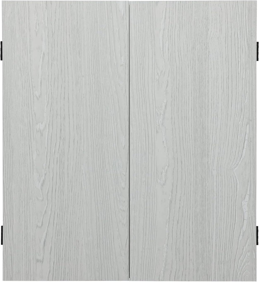 Grey Dartboard Cabinet Wood Lockable Scoreboards Compact Case