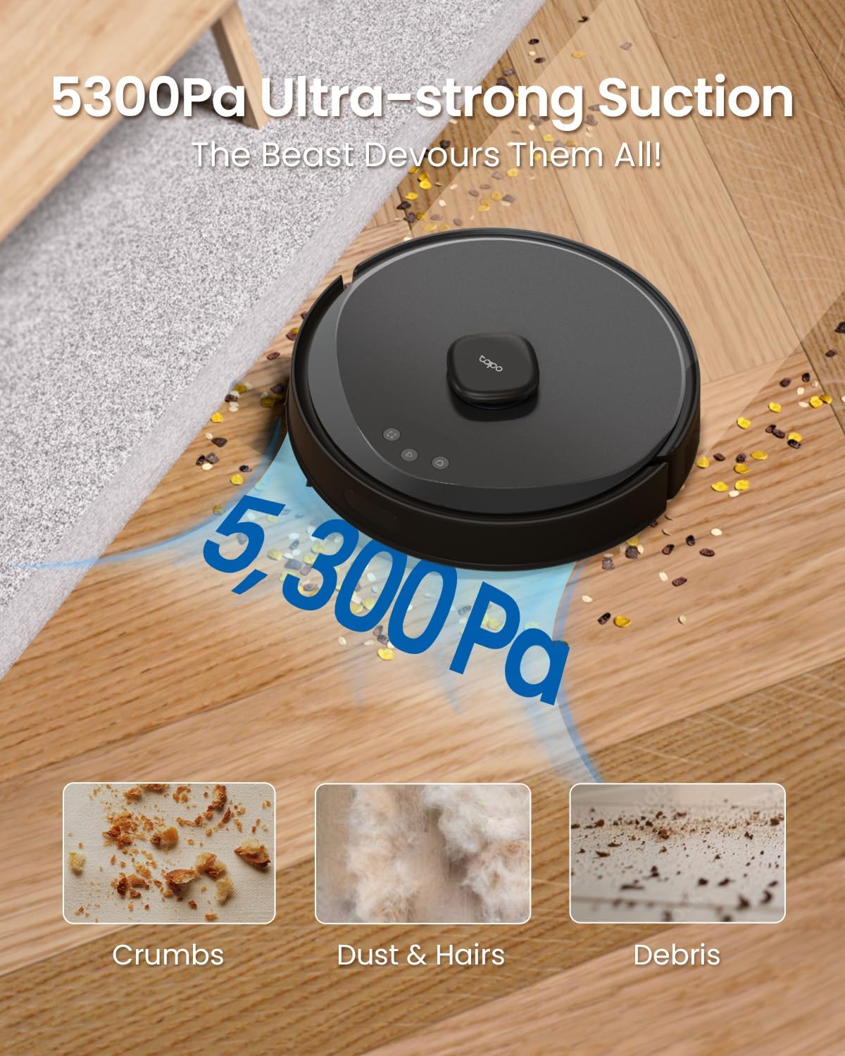 Robot Vacuum Mop 5300Pa Self Empty LiDAR Smart Mapping