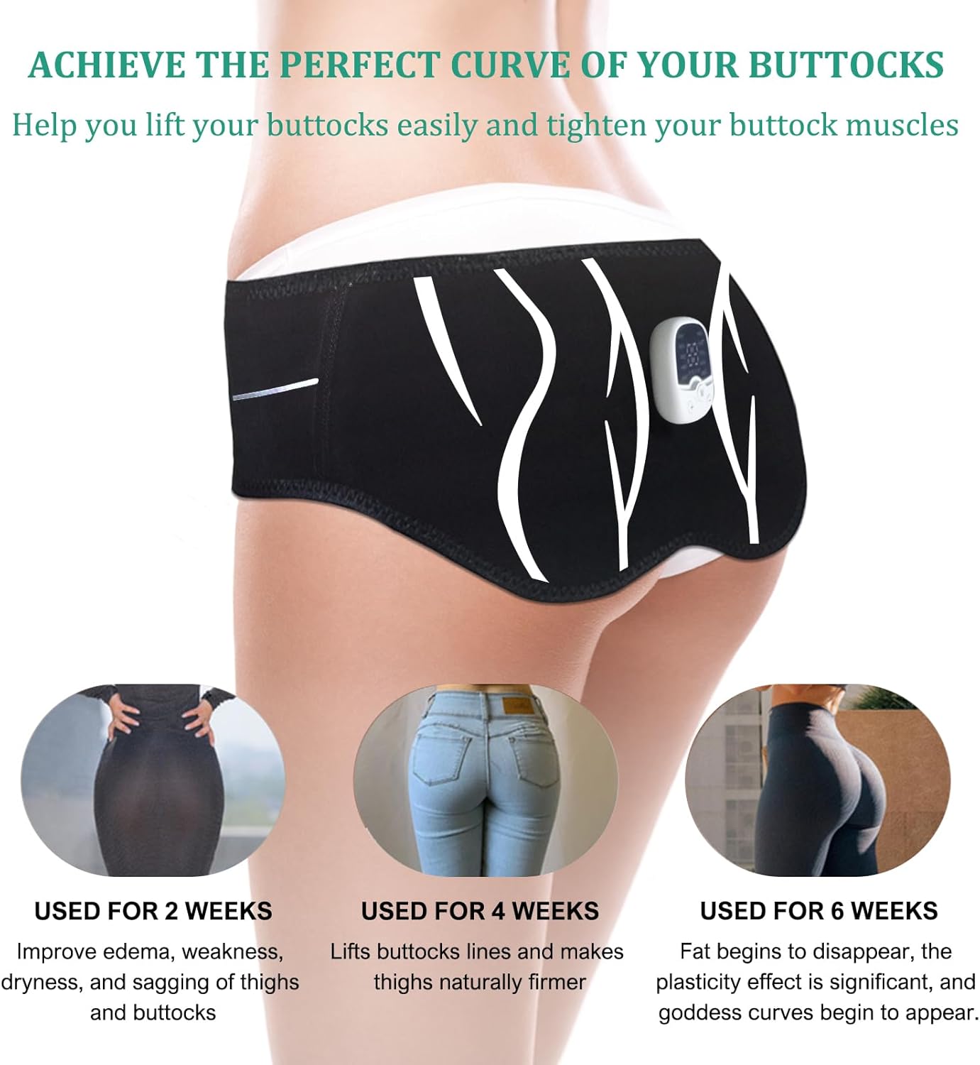 EMS Hip Trainer Electric Muscle Stimulator Glute Butt Toning Device