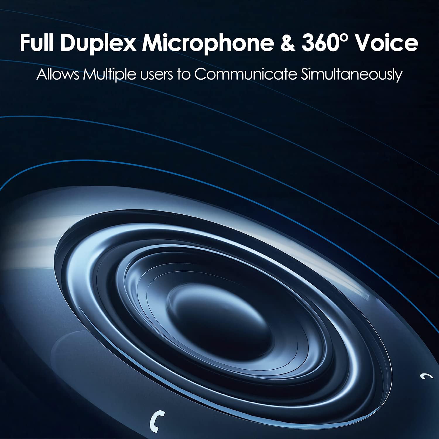 Bluetooth Conference Speakerphone USB Noise Cancelling Mic Teams
