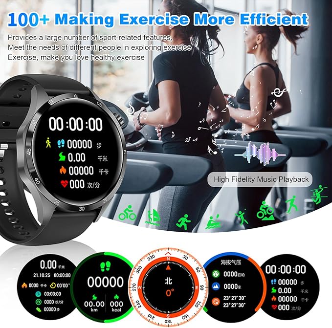 Smart Watch Bluetooth Calls IP68 Fitness Tracker