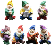 7Pcs Mini Garden Gnomes Set Fairy Micro Landscape Resin Decor