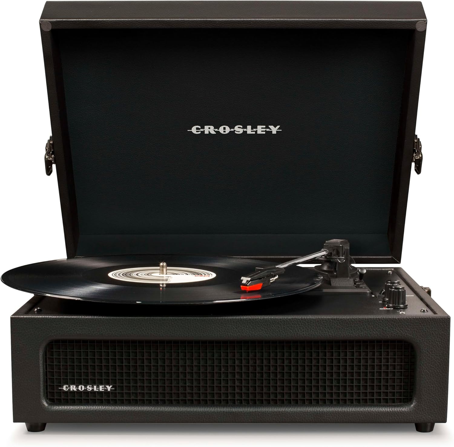 Portable 3-Speed Bluetooth Vinyl Record Player with Stereo Speakers and AUX