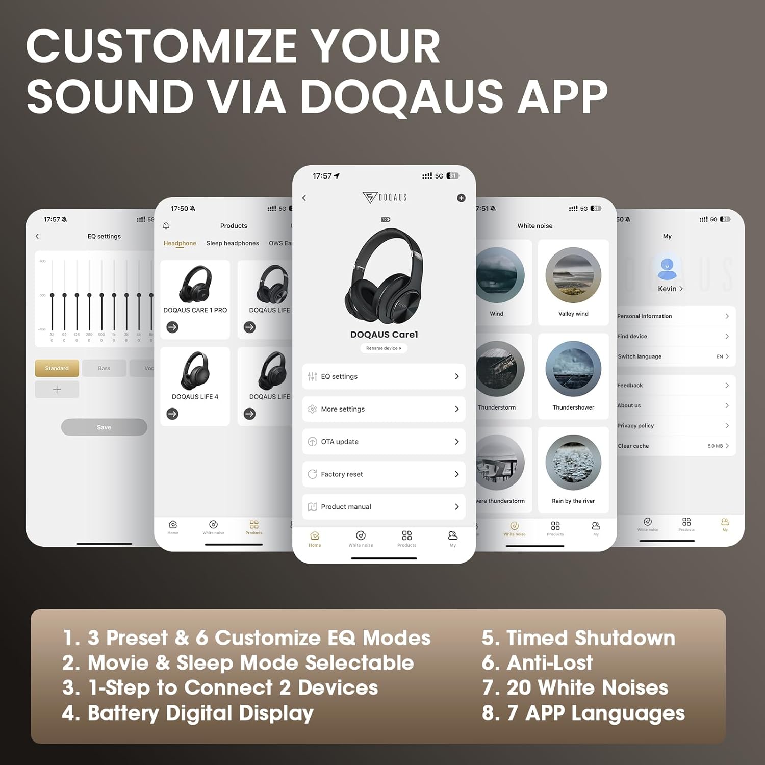 Bluetooth Over Ear Headphones 90H Playtime Foldable Wireless Mic 9 EQ