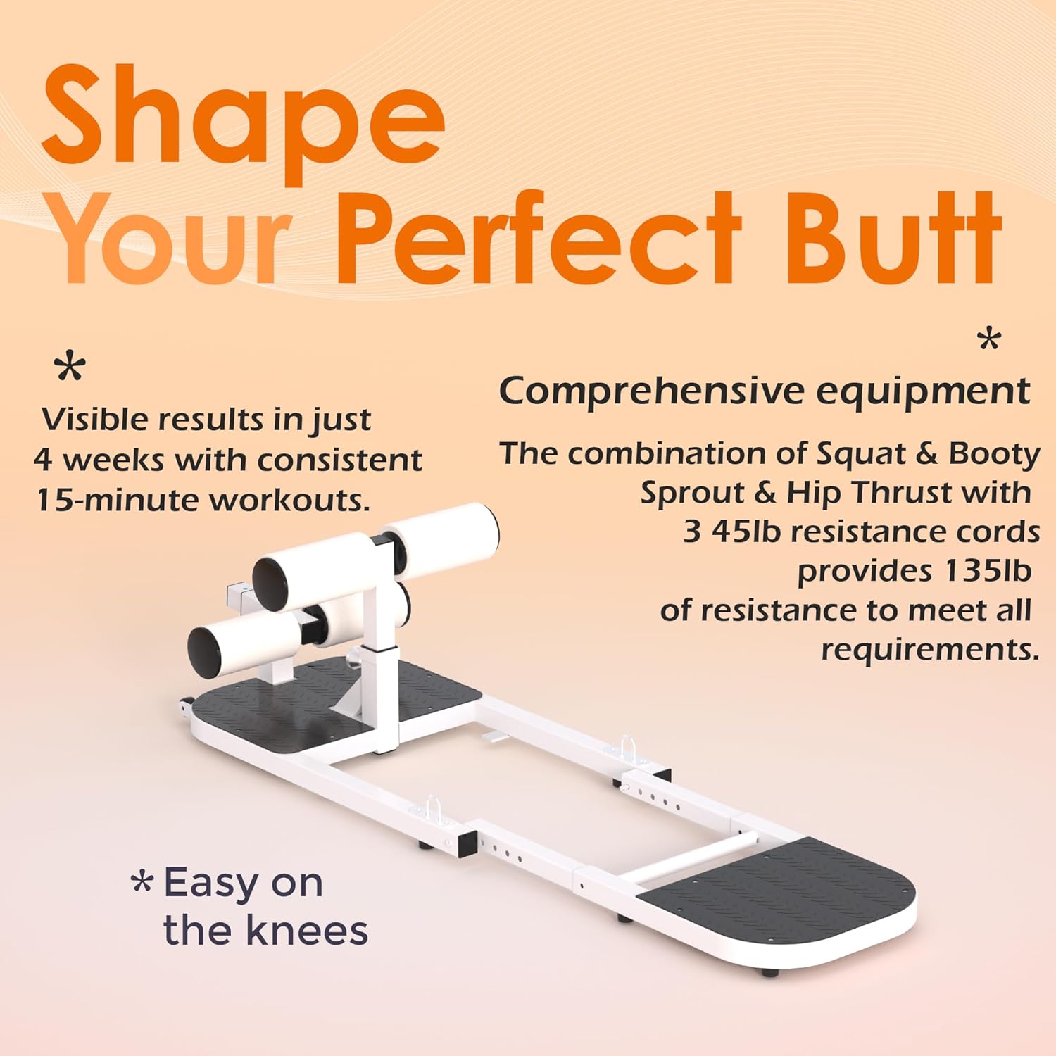 Hip Thrust Machine Sissy Squat Trainer Glute Leg Workout Bench