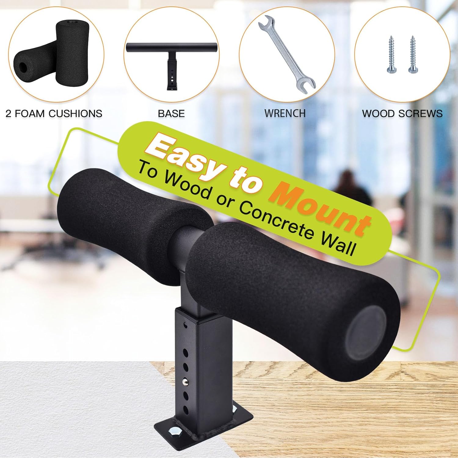 Wall Mounted Nordic Curl Machine Hamstring Trainer Core Workout