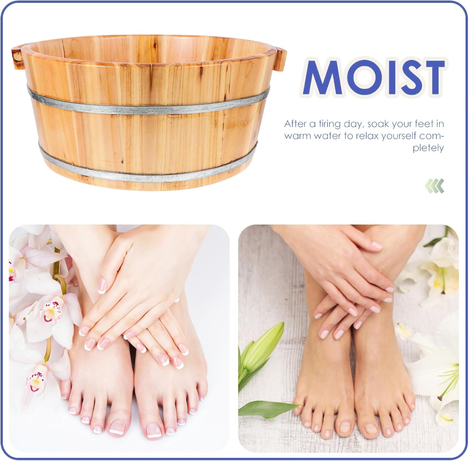 Foot Bath Basin Portable Pedicure Soak Tub Lightweight Spa Bucket
