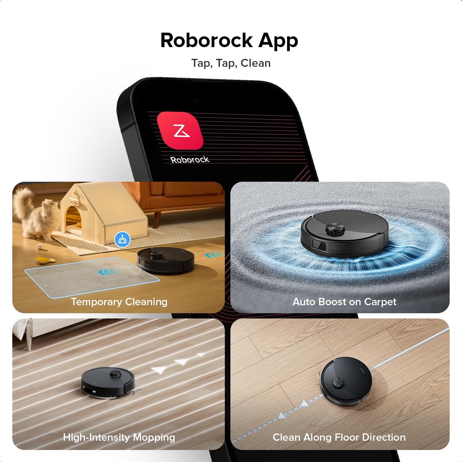 Robot Vacuum Mop 10000Pa LiDAR Auto Lift Smart Mapping
