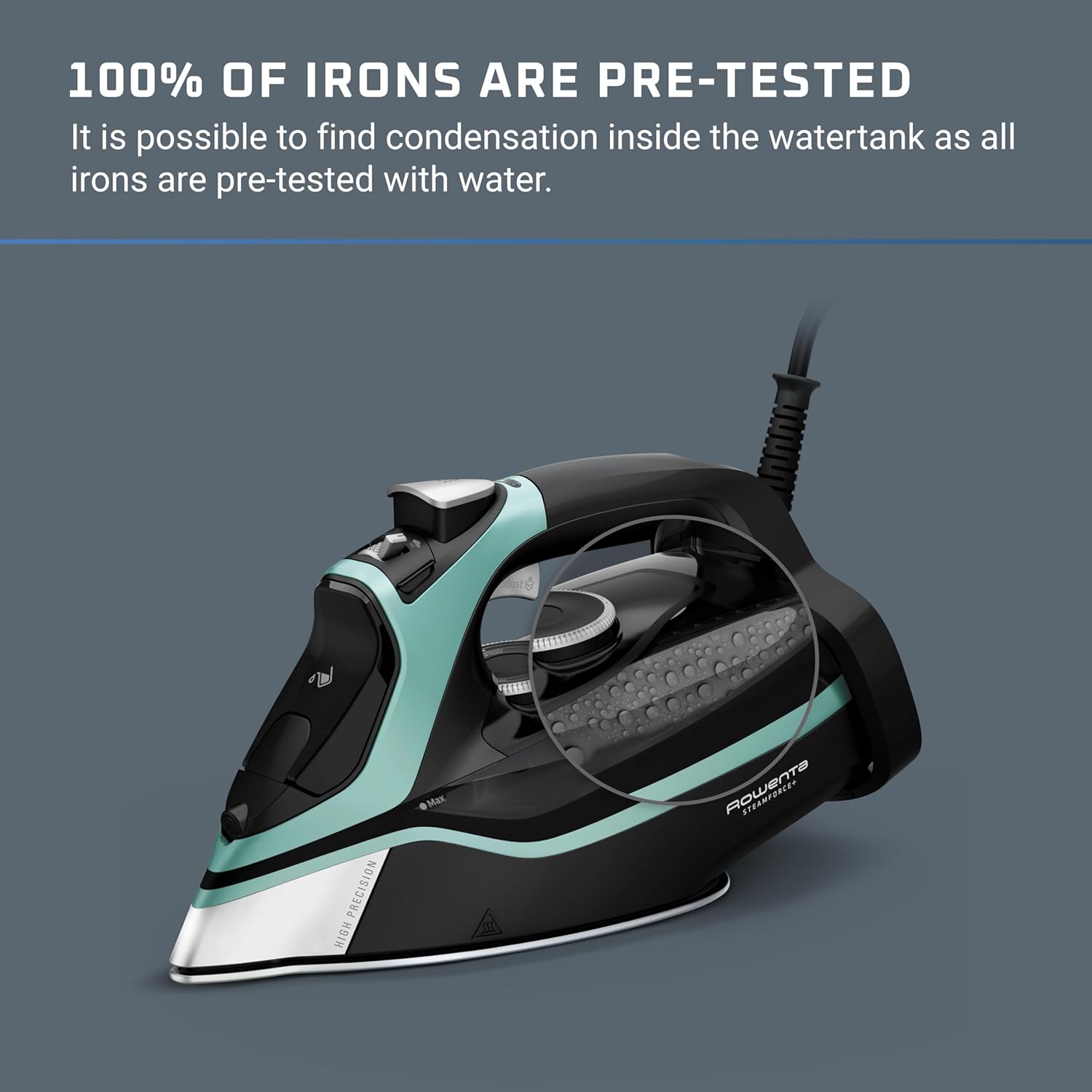 Steam Iron 1800W Stainless Steel Soleplate Digital Display Wrinkle Remover