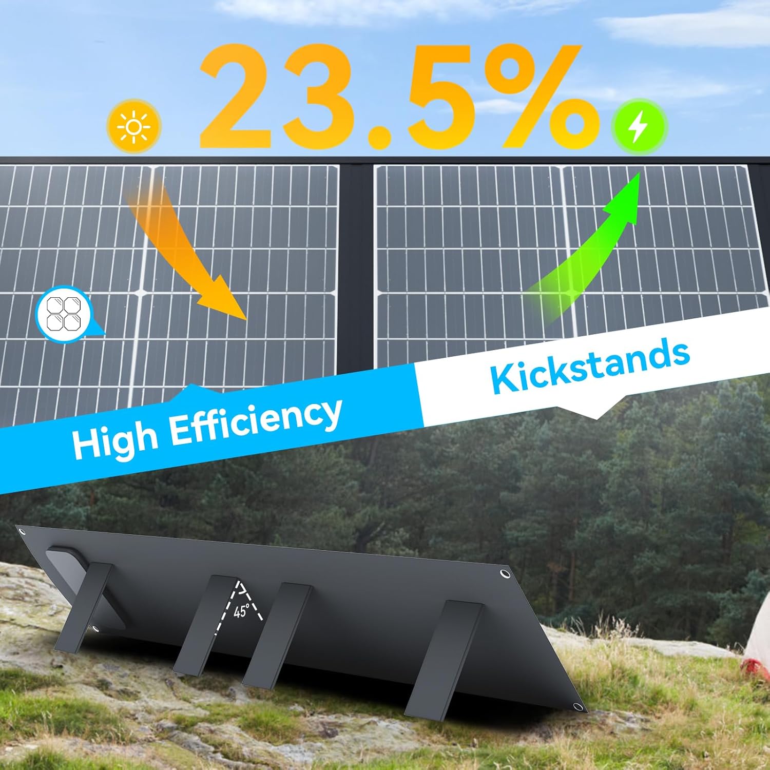 200W Portable Solar Panel Foldable USB-C QC3.0 MC4 Camping