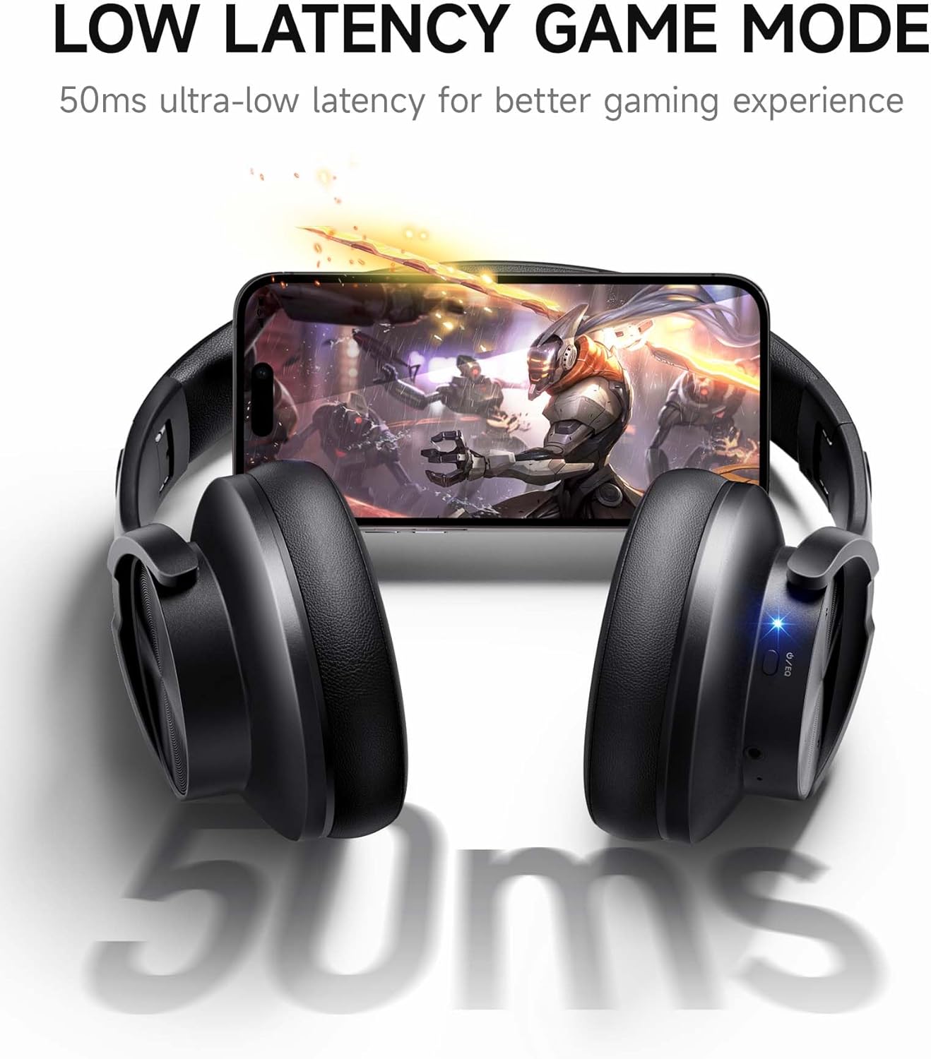 Bluetooth Over Ear Headphones 120H Playtime Deep Bass Foldable