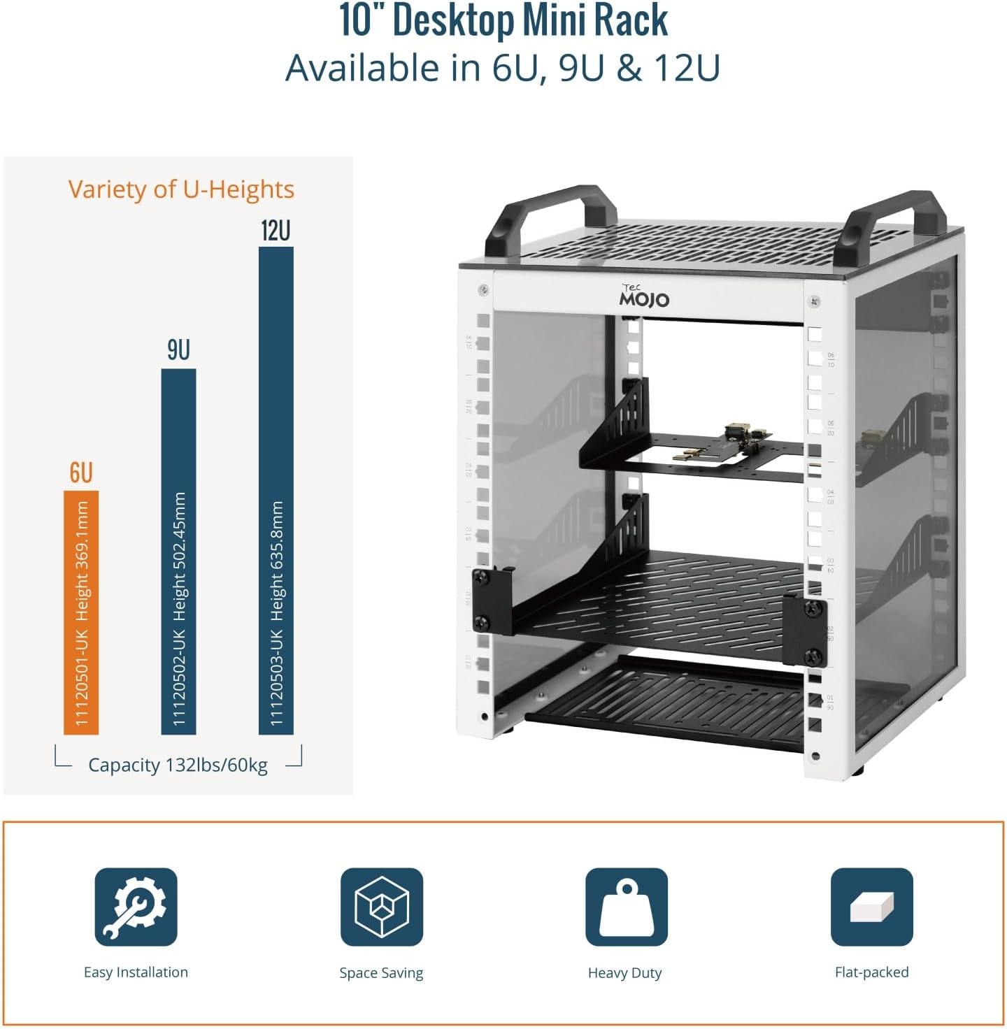 10 Inch 6U Desktop Mini Rack NAS Server Cabinet