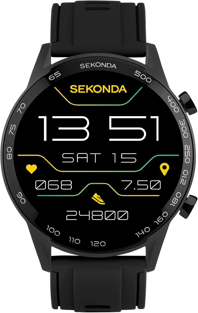 Active Plus Smart Watch 45mm Black Fitness Tracker