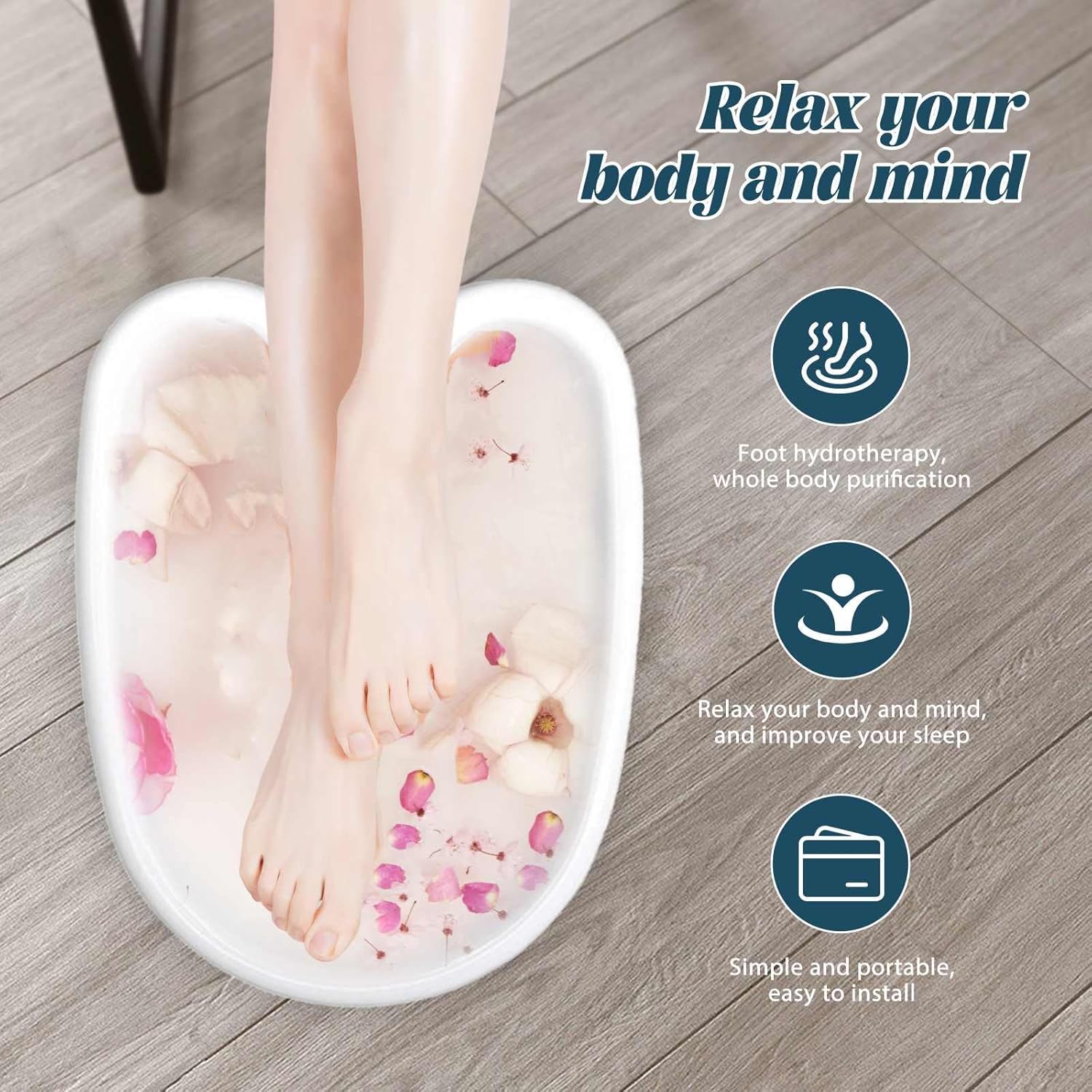 Ionic Foot Spa Detox Bath Machine Portable Basin Foot Soak