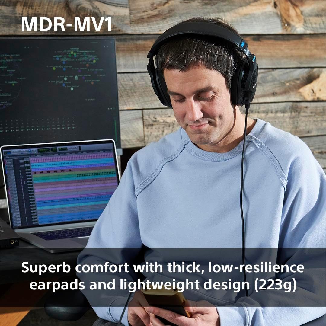 Open Back Studio Monitor Headphones Wired Hi Res 5Hz 80kHz