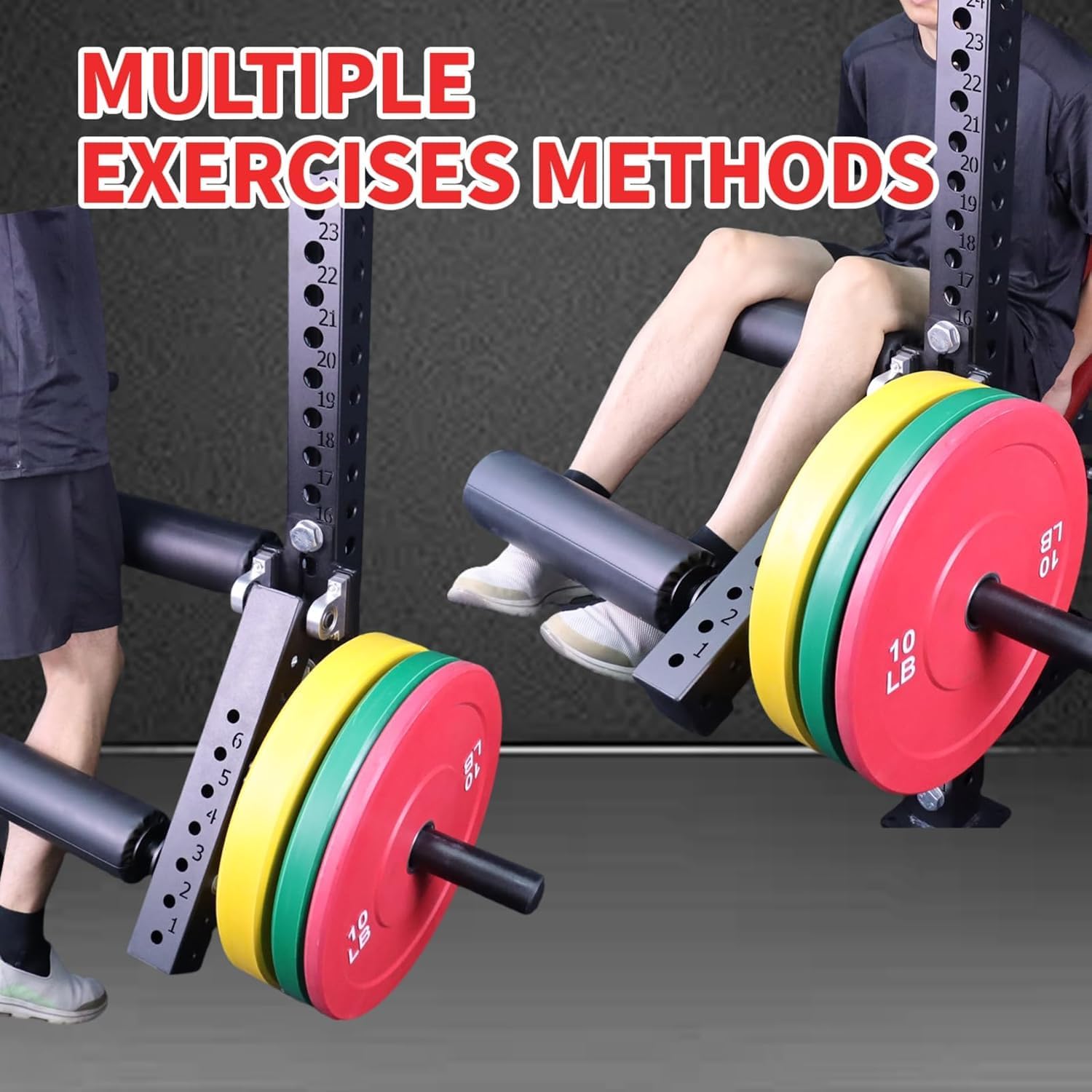 Leg Extension Curl Attachment Rack Mount Squat Roller Trainer