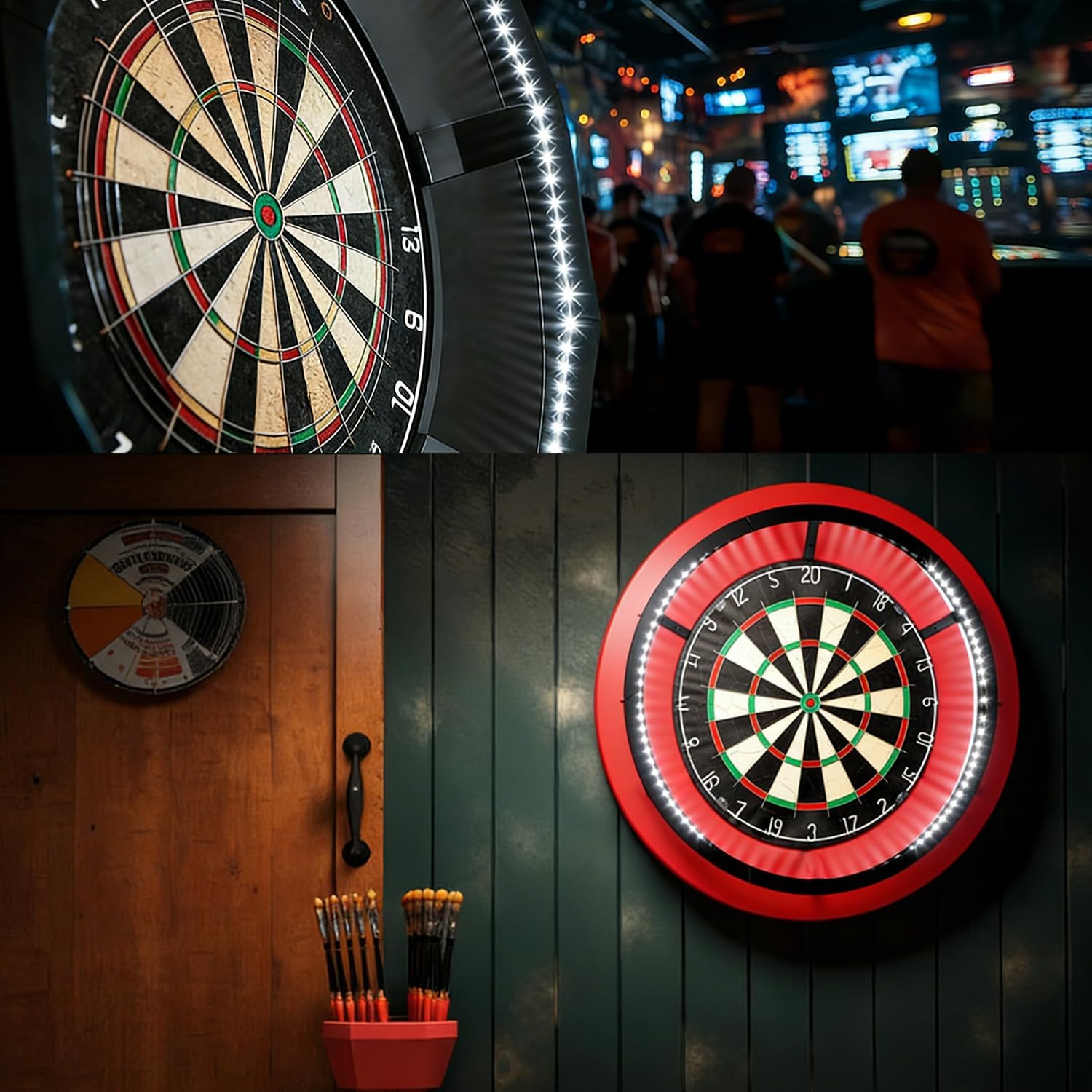 Dartboard LED Light 360 Ring Shadow Free Easy Install USB