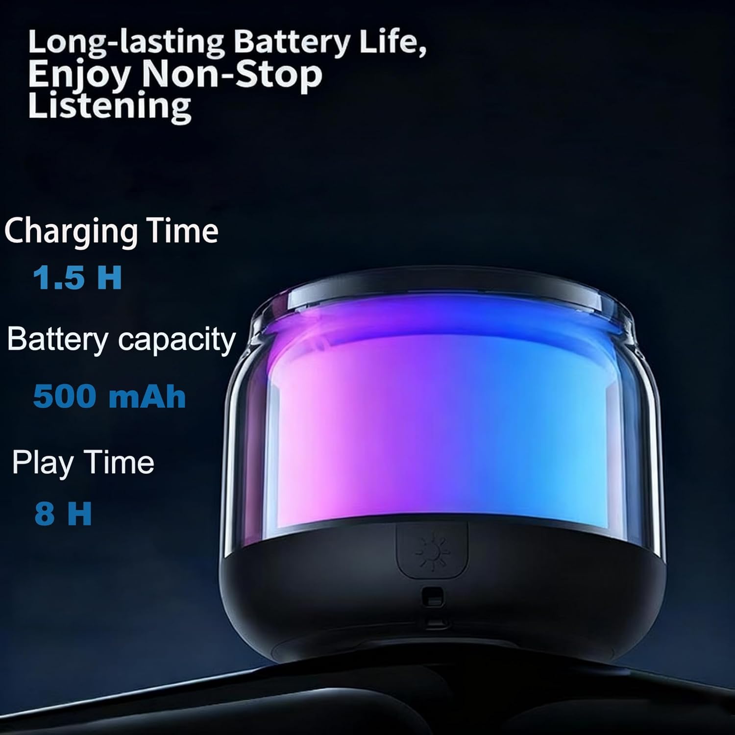 Mini Bluetooth Speaker 30W Portable RGB Lights USB-C Waterproof