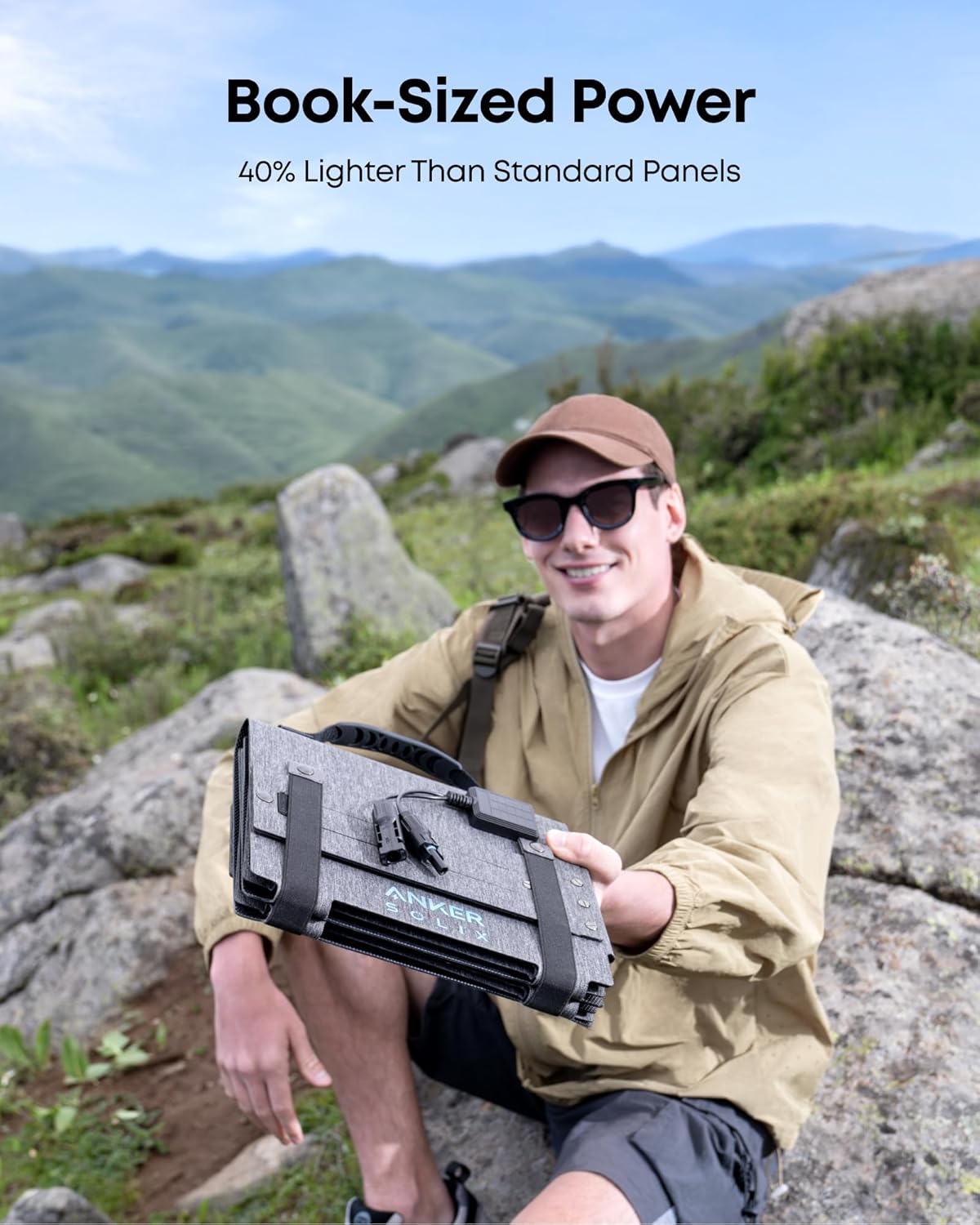 60W Foldable Solar Panel MC4 IP68 Camping Charger