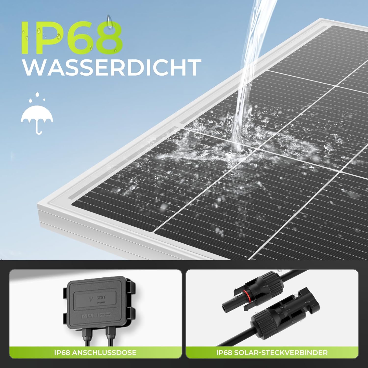 400W Solar Panel Kit 2x200W Mono N Type 30A Controller MC4