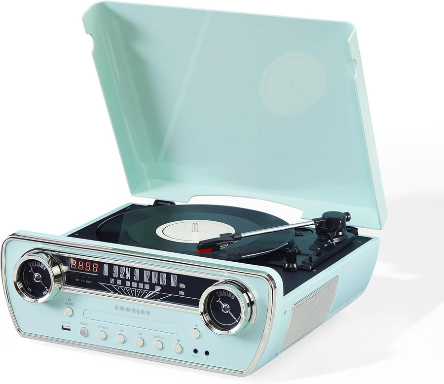 7 In 1 Record Player Bluetooth CD FM Radio Vintage Car Style