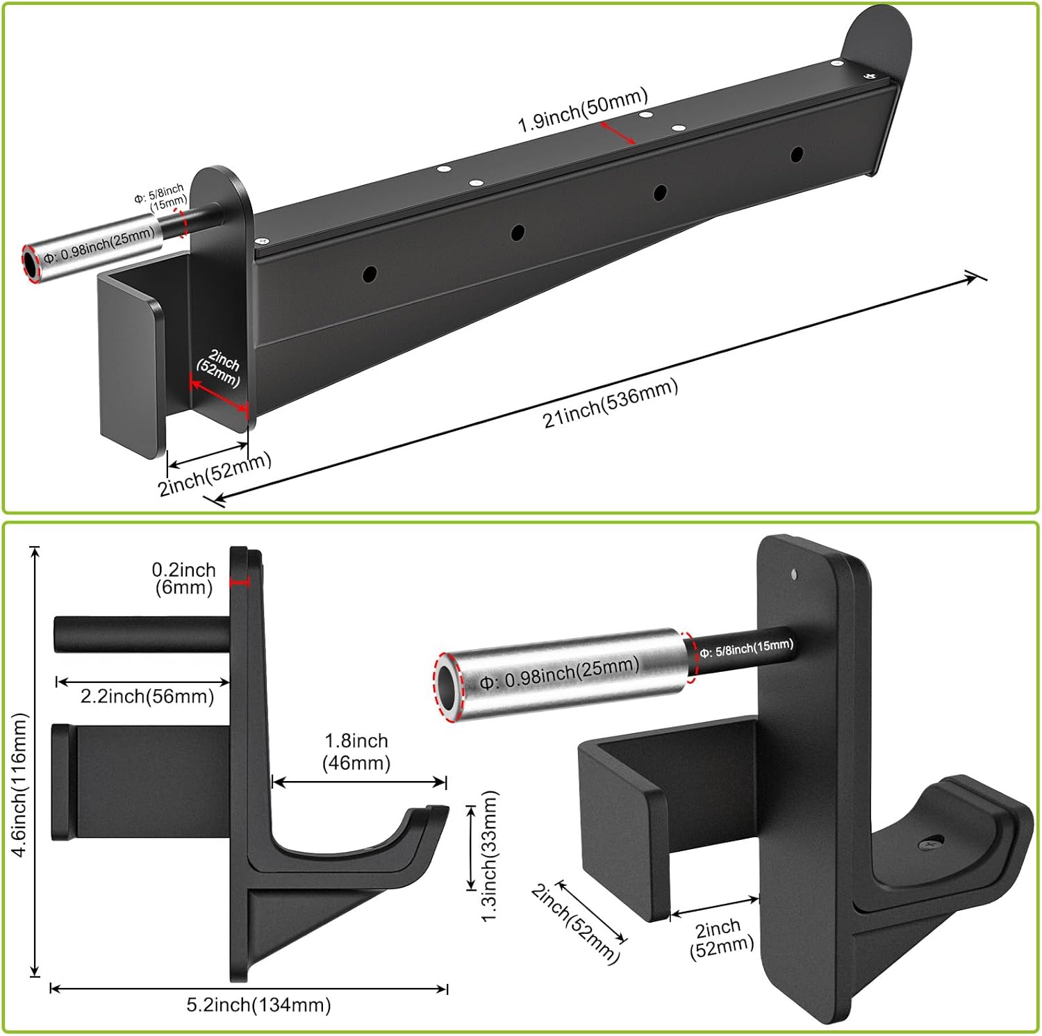 Power Rack J Hooks and Safety Spotter Arms Heavy Duty Barbell Holders