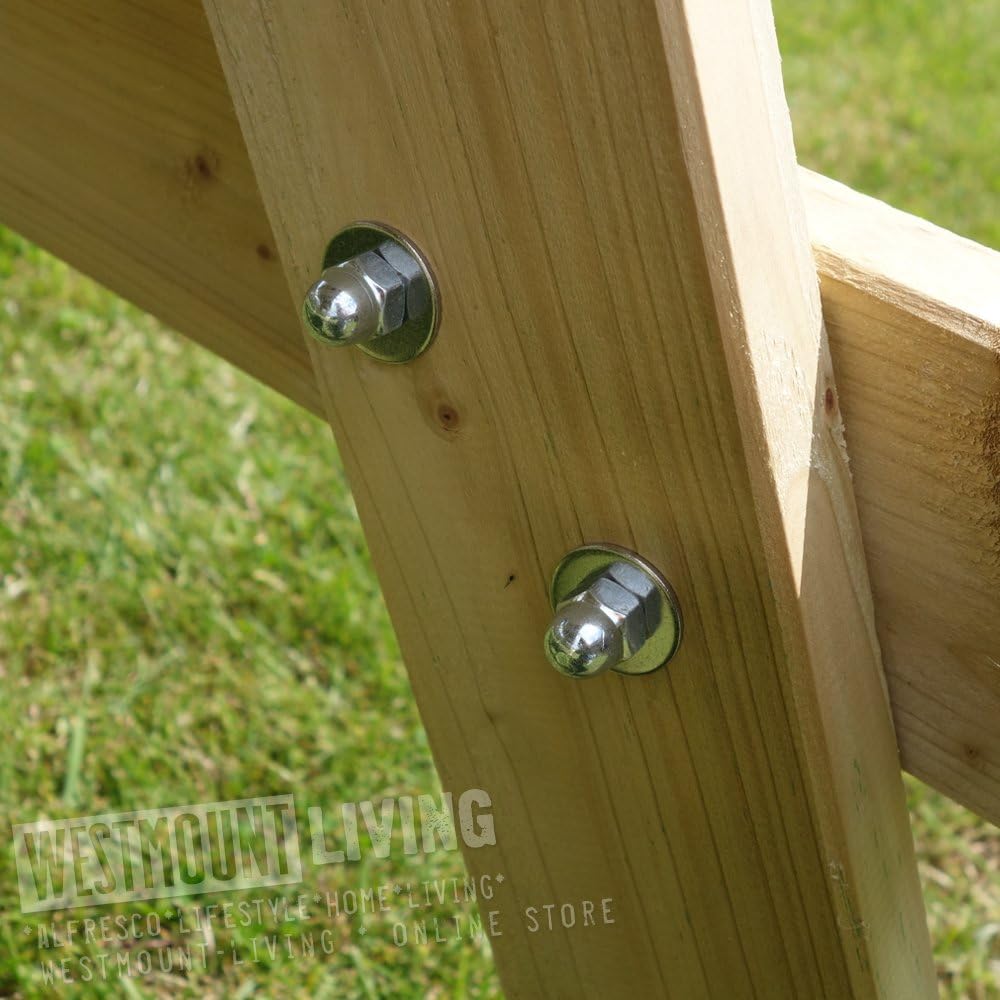 5ft Wooden Picnic Table 6 Seater Garden Pub Style Bench