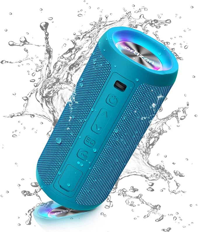 Wireless Bluetooth Speaker 24W Loud Bass RGB Lights IPX7 30H