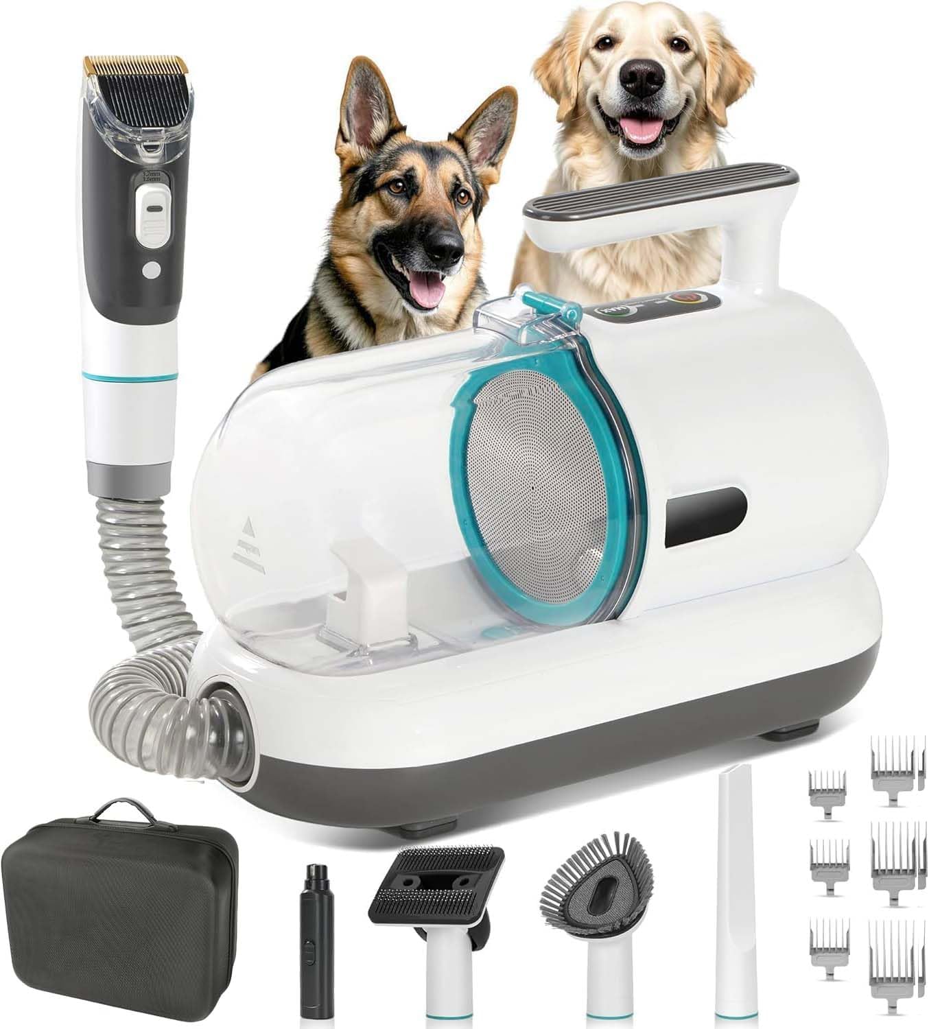 Dog Grooming Vacuum Kit 15kPa 1.5L 7 Tool Clippers