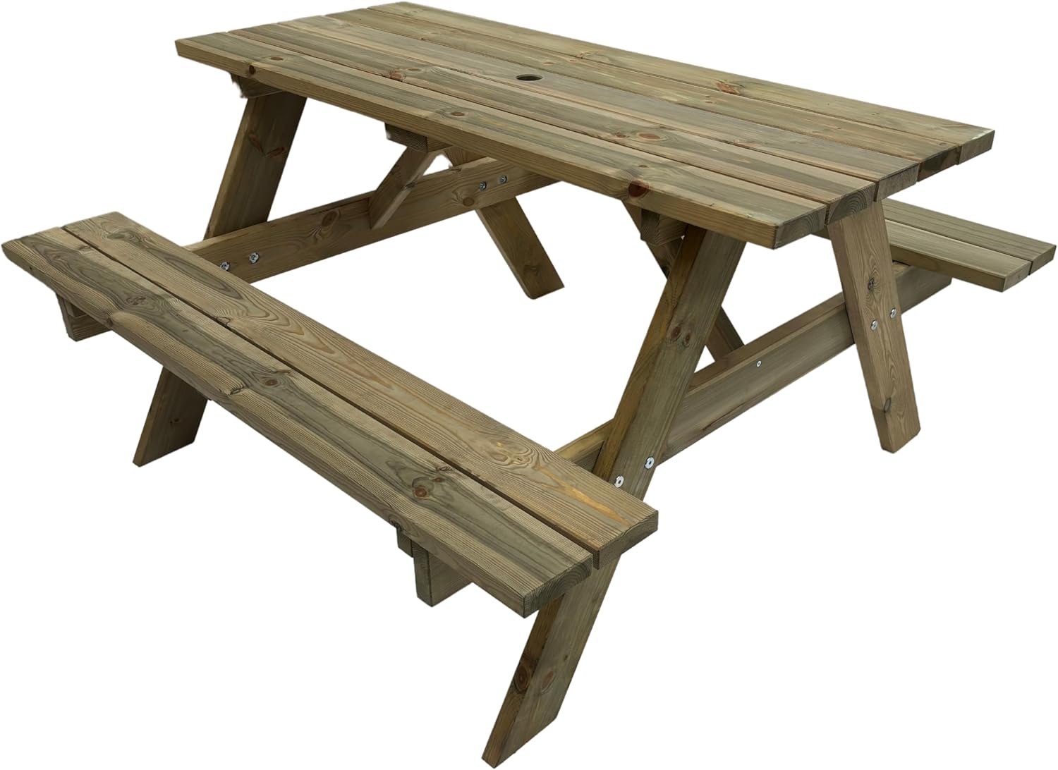 6 Seater Wooden Picnic Table A Frame Garden Patio Bench 140cm