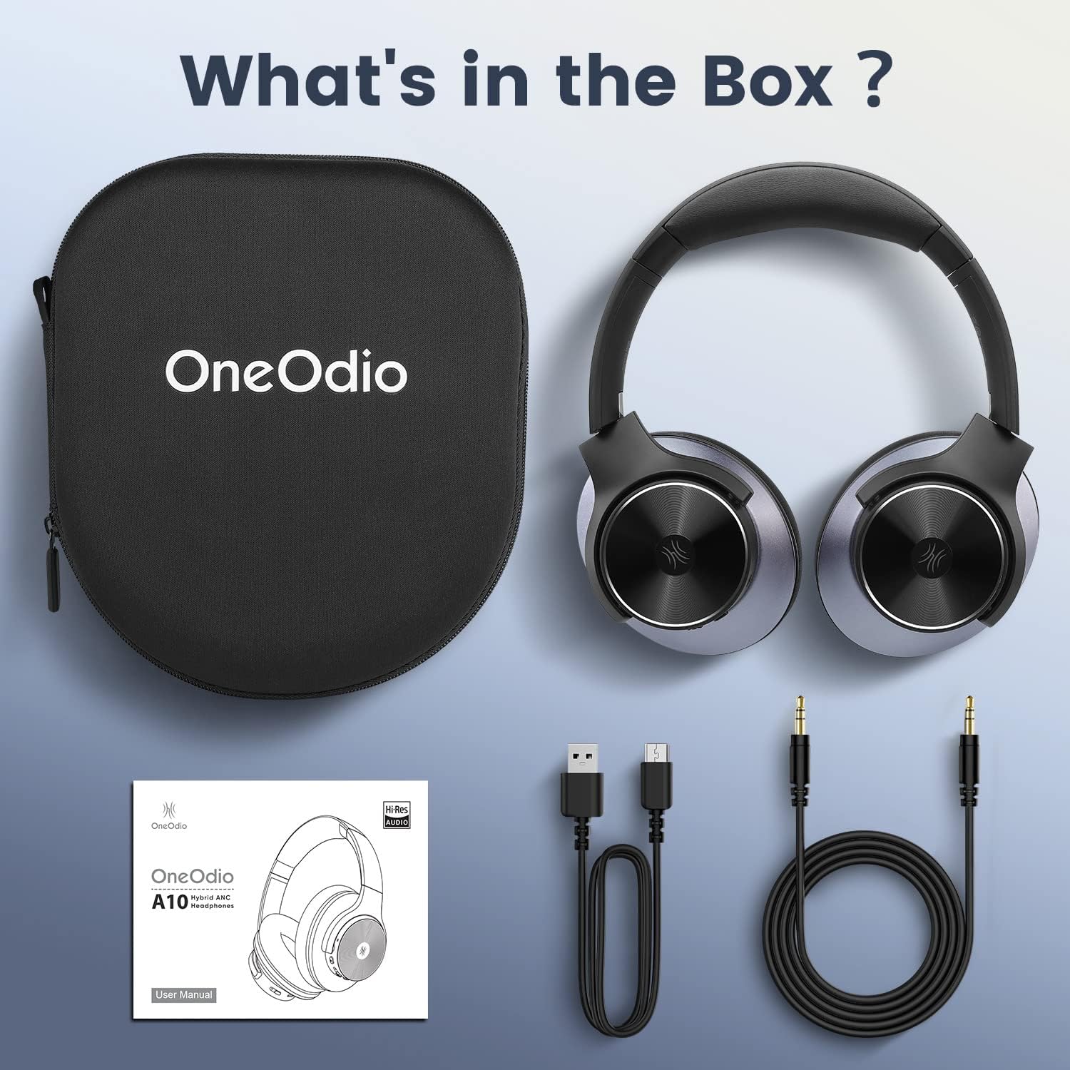Bluetooth Noise Cancelling Over Ear Headphones 62H Battery