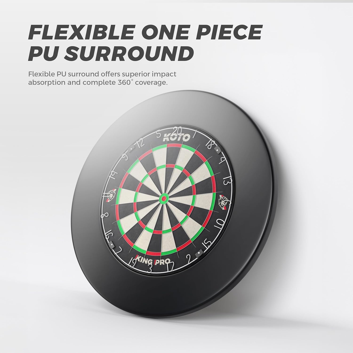 Dartboard Surround Ring PU Wall Protector 45.5cm Inner Thick Edge