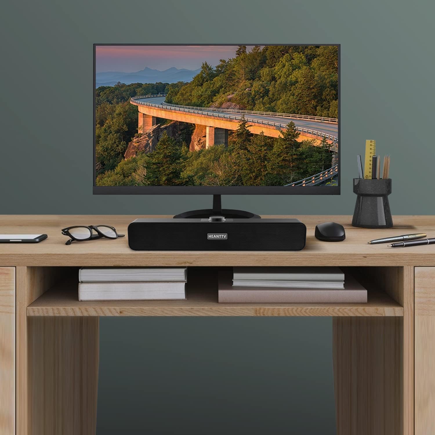 PC Soundbar Speakers USB Powered Stereo 3.5mm Desktop Audio