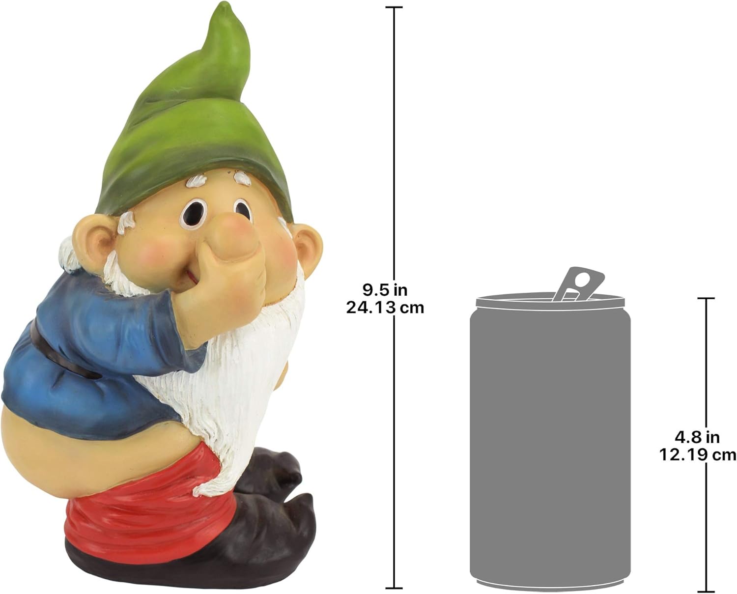 Funny Naughty Garden Gnome Mooning Resin Outdoor Lawn Decor