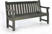 150cm Wooden Garden Bench 3 Seater Heavy Duty Patio Park Seat Dark Grey