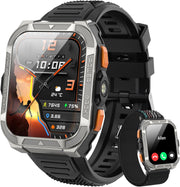 Military Smart Watch GPS Compass 100 Day Battery AI Call