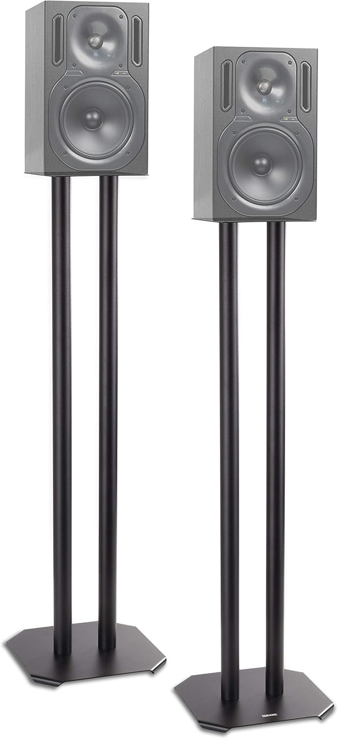 Speaker Stands Pair 80cm Steel HiFi Floor Stands Vibration Isolation