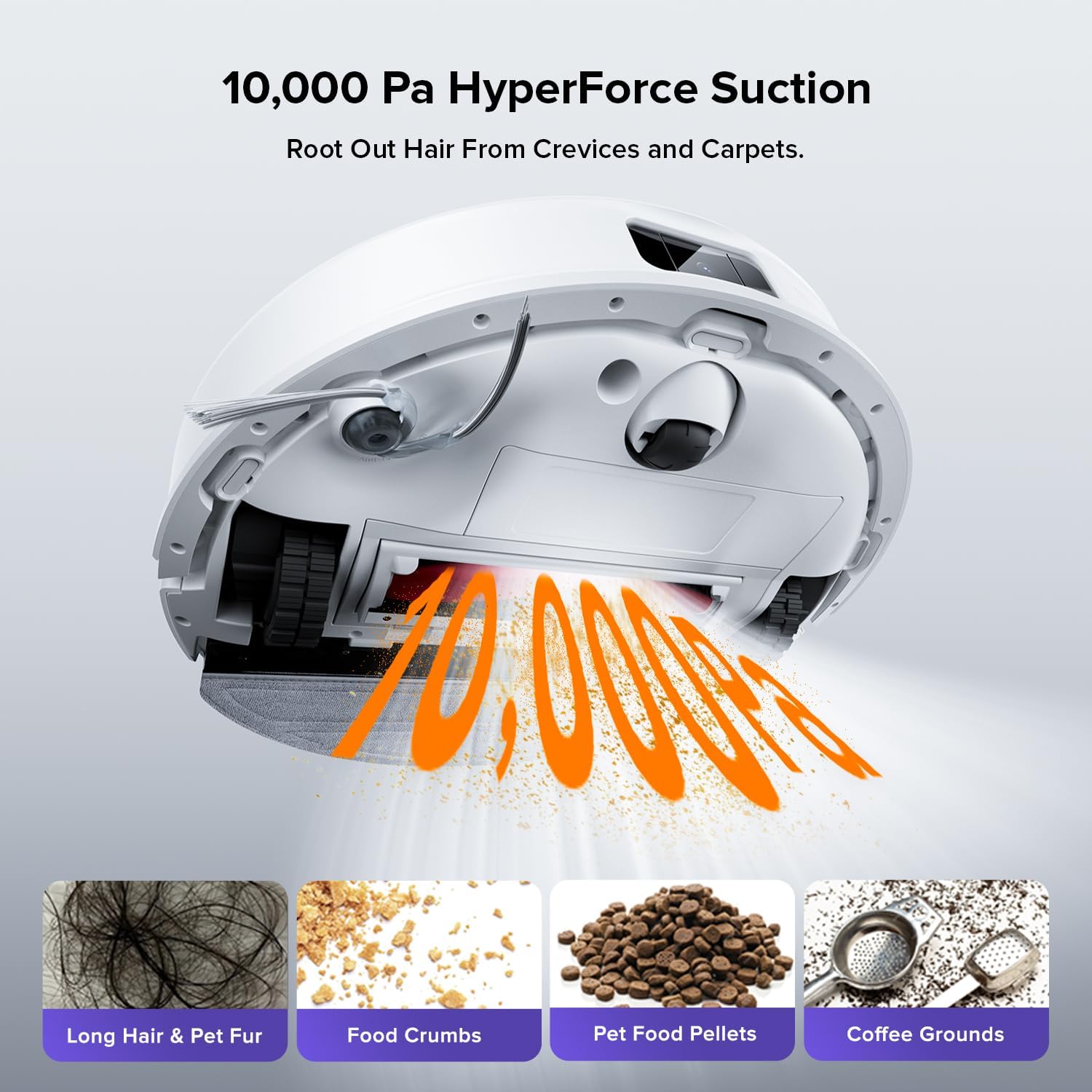 Robotic Vacuum Mop 10000Pa Self Empty LiDAR Smart Mapping