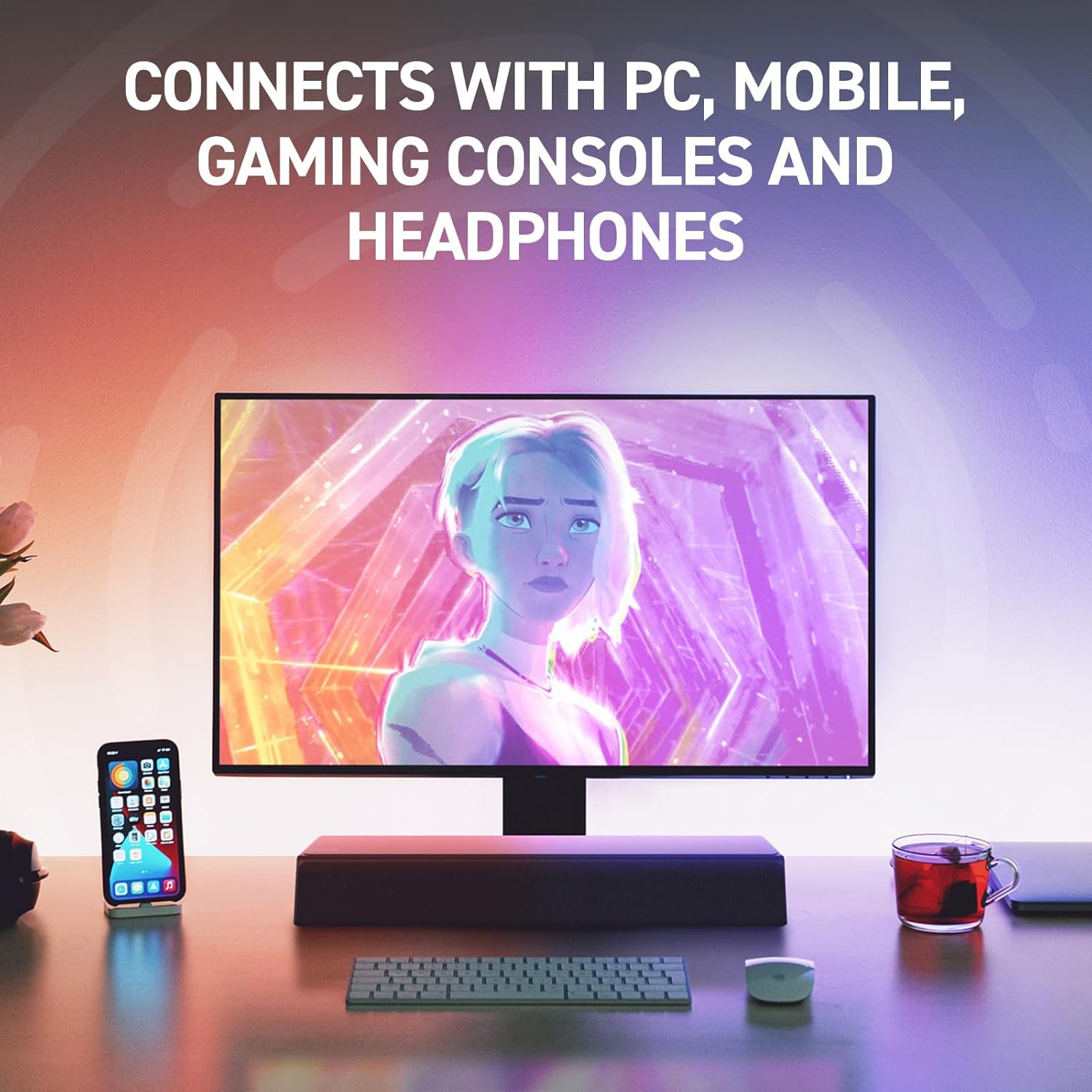 Mini Soundbar Bluetooth USB PC Speaker Under Monitor Stereo