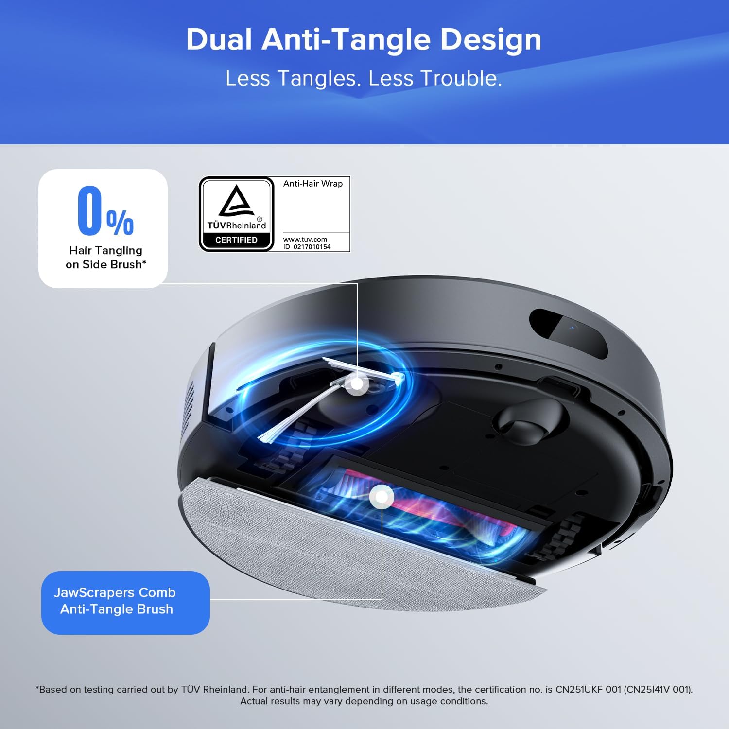 Robot Vacuum Mop 8000Pa Self Empty LiDAR Mapping 7 Week Clean