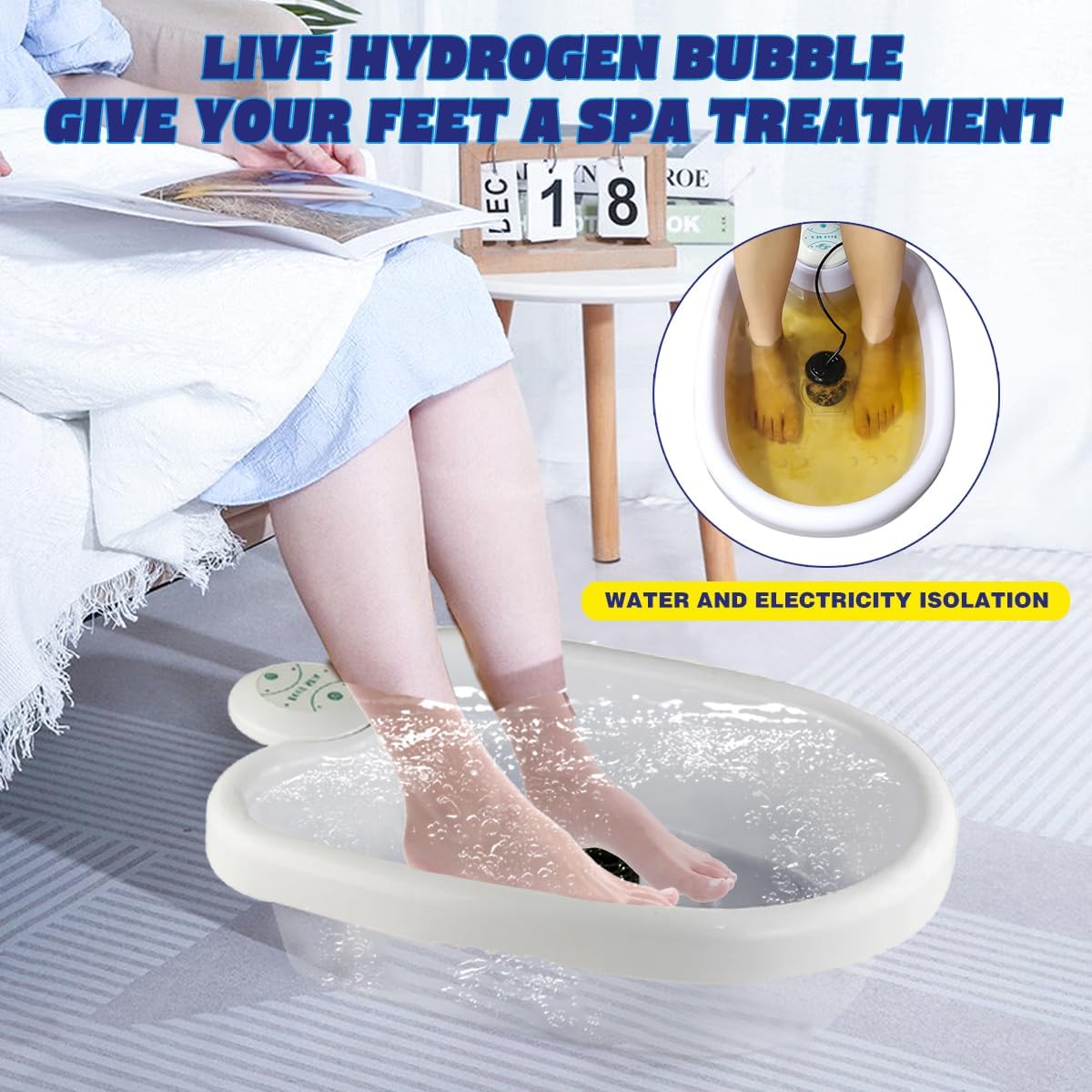 Ionic Foot Spa 2.0 Detox Bath Machine Rollers Sleep Relax