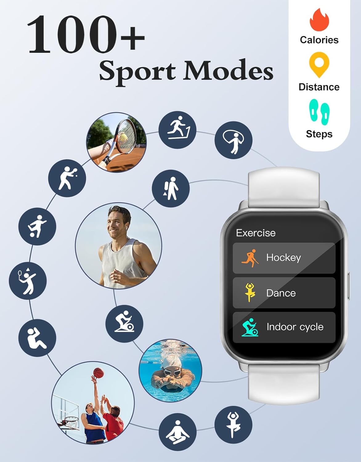 Smart Fitness Watch Bluetooth Call Health Tracker