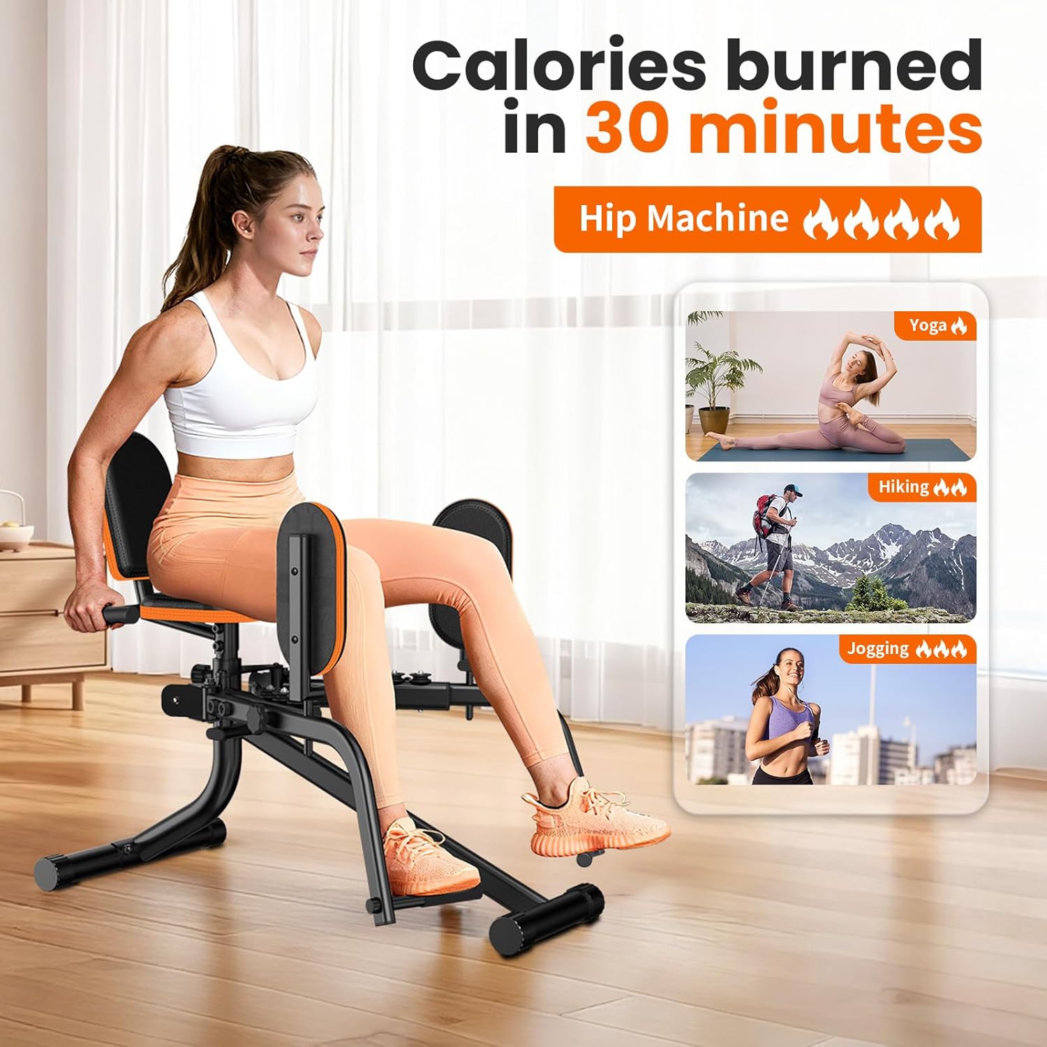 Hip Abductor Machine Adjustable Inner Thigh Glute Trainer