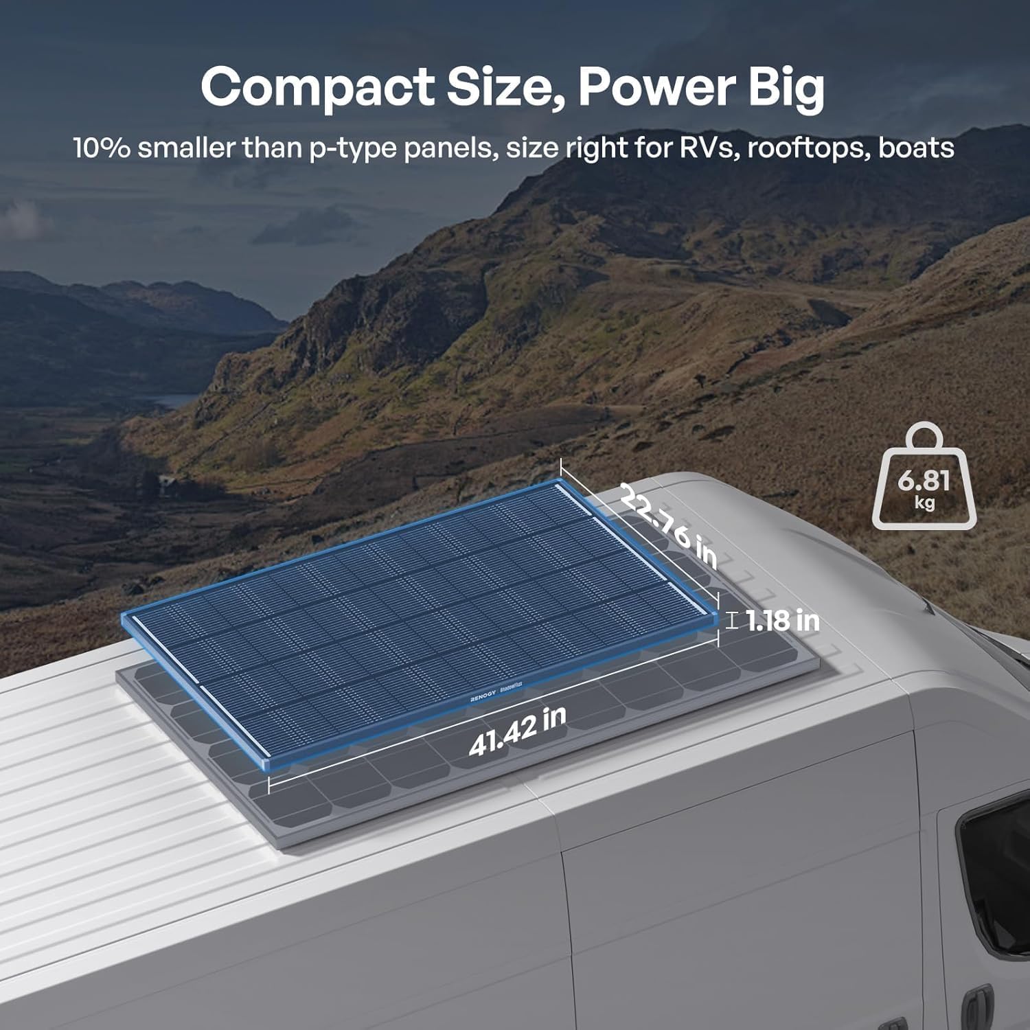 120W ShadowFlux Solar Panel 12V Anti Shading RV Marine