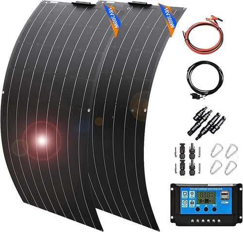 600W Flexible Solar Panel Kit 2x300W IP67 High Efficiency