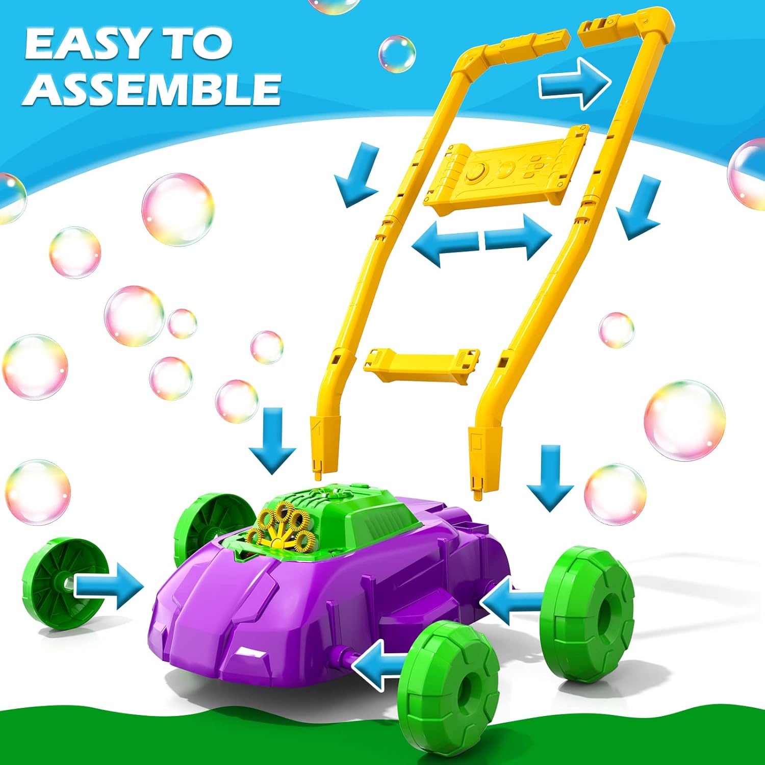 Bubble Lawn Mower 5000 Kids Push Outdoor Toy Gift Set